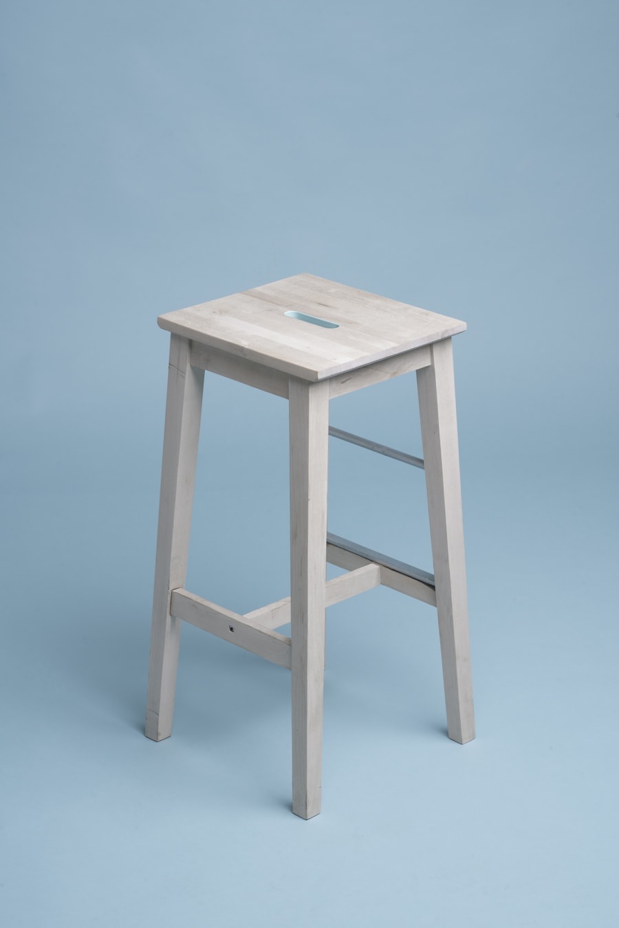 Demo wooden stool prepared for a Zukarte listing